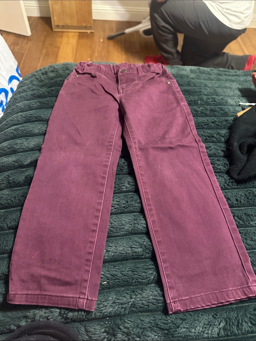 Janie and Jack Burgundy Knit Waistband Pants
